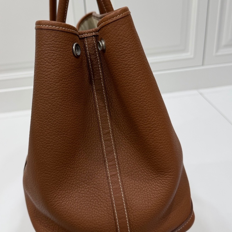 hermes 愛馬仕 garden party 36 花園派對 金棕 手提包 肩背包 購物包 公事包-28