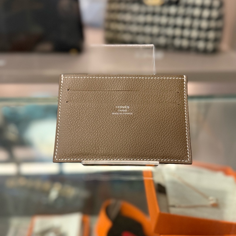 Hermes大象灰卡包-0