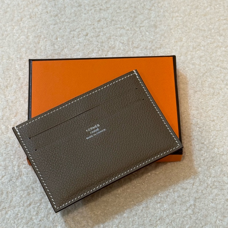 Hermes大象灰卡包-2