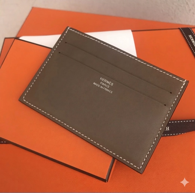 Hermes大象灰卡包-3