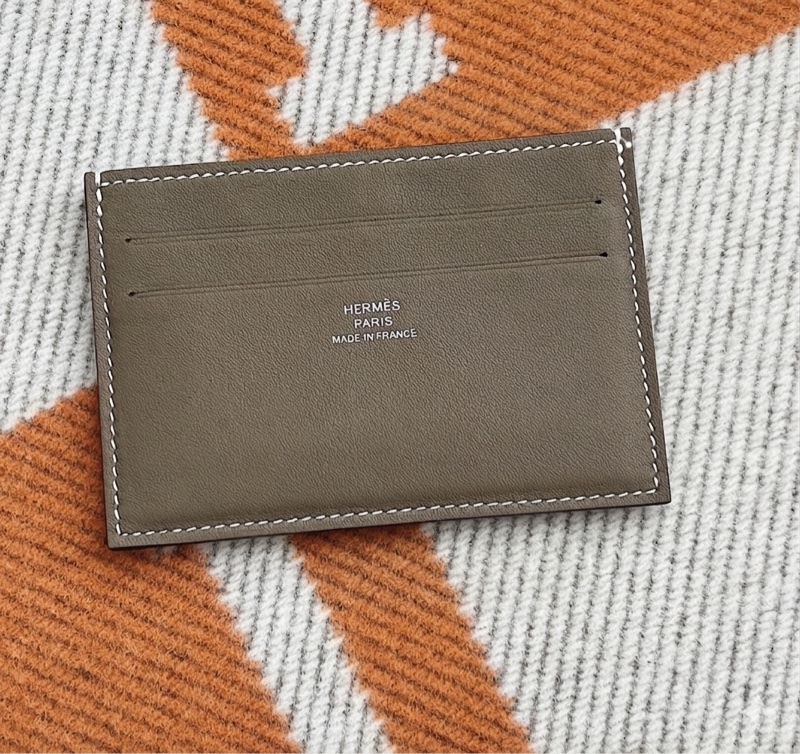 Hermes大象灰卡包-4