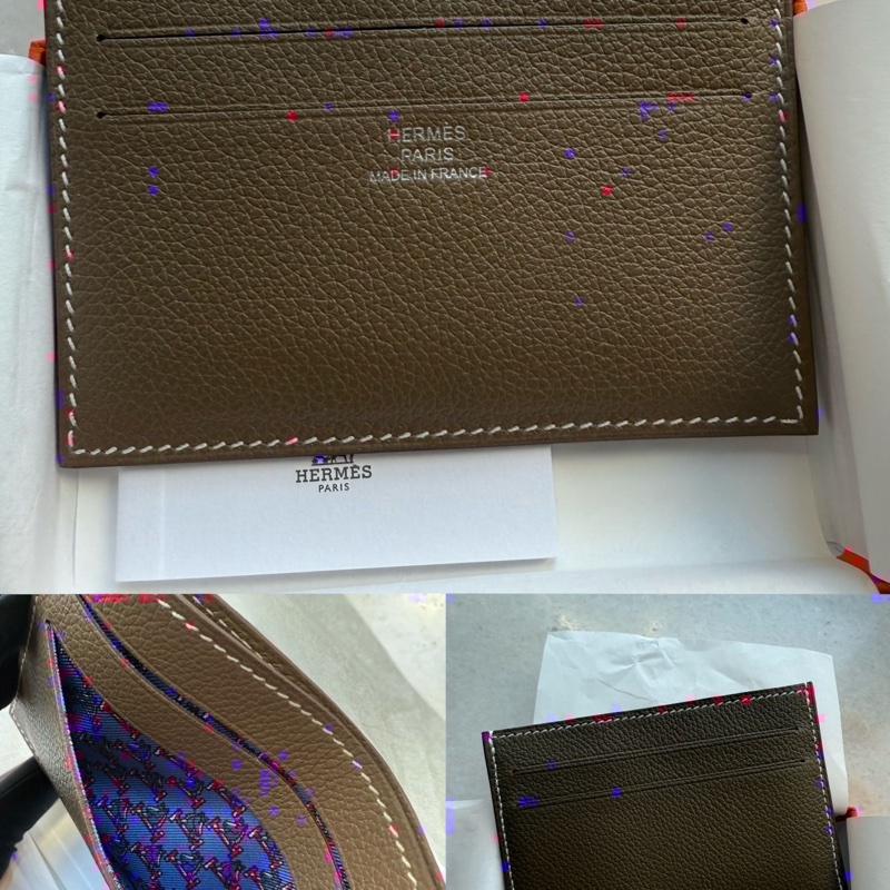 Hermes大象灰卡包-5