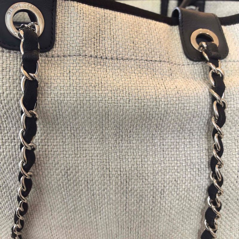 Chanel/香奈兒  沙灘包托特包 22開   底長38-7