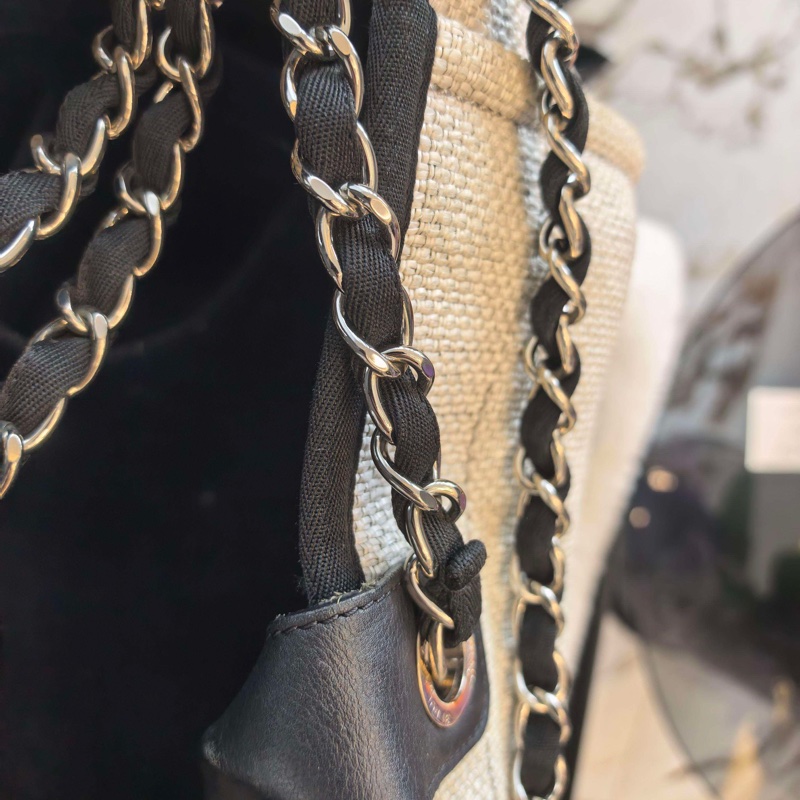 Chanel/香奈兒  沙灘包托特包 22開   底長38-16