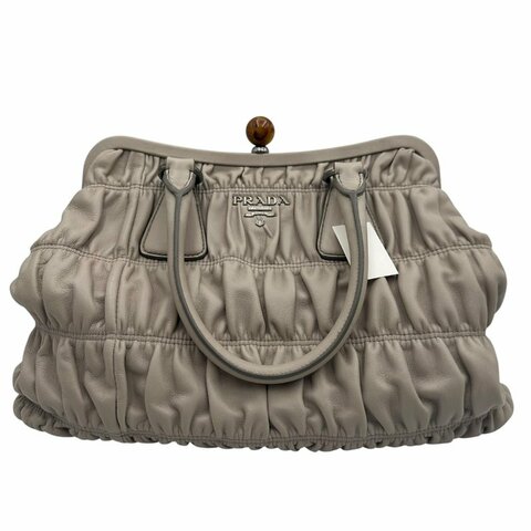 【美收精品】Prada白色手提包 C-432【隔月月中將轉賣至日本 上架期限30天】