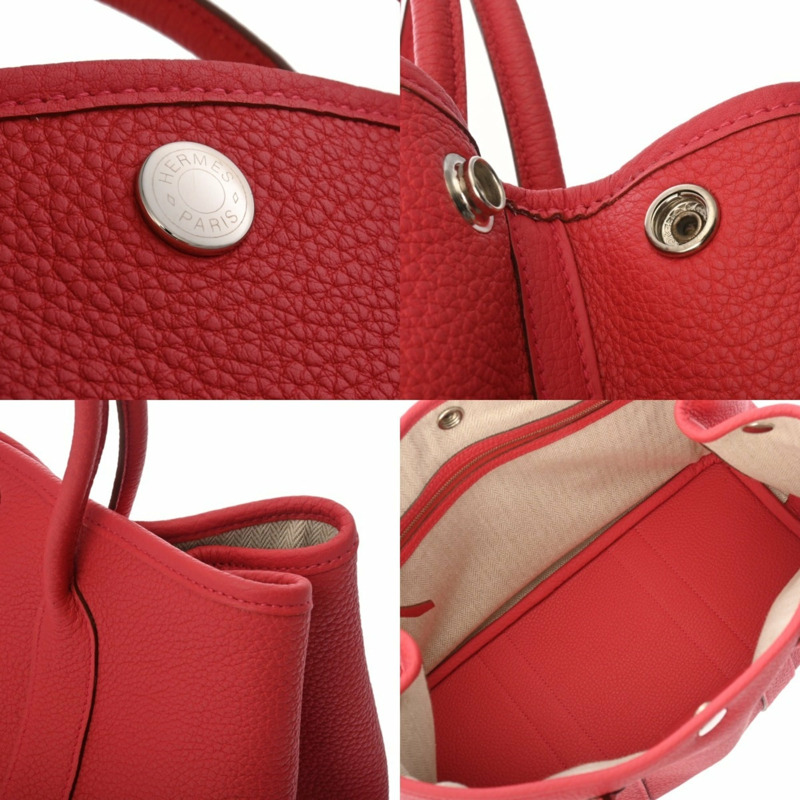 愛馬仕花園派對 PM 九重葛 T 字印記（約 2015 年）女士 Negonda 手提包 A 級二手 Ginzo-9