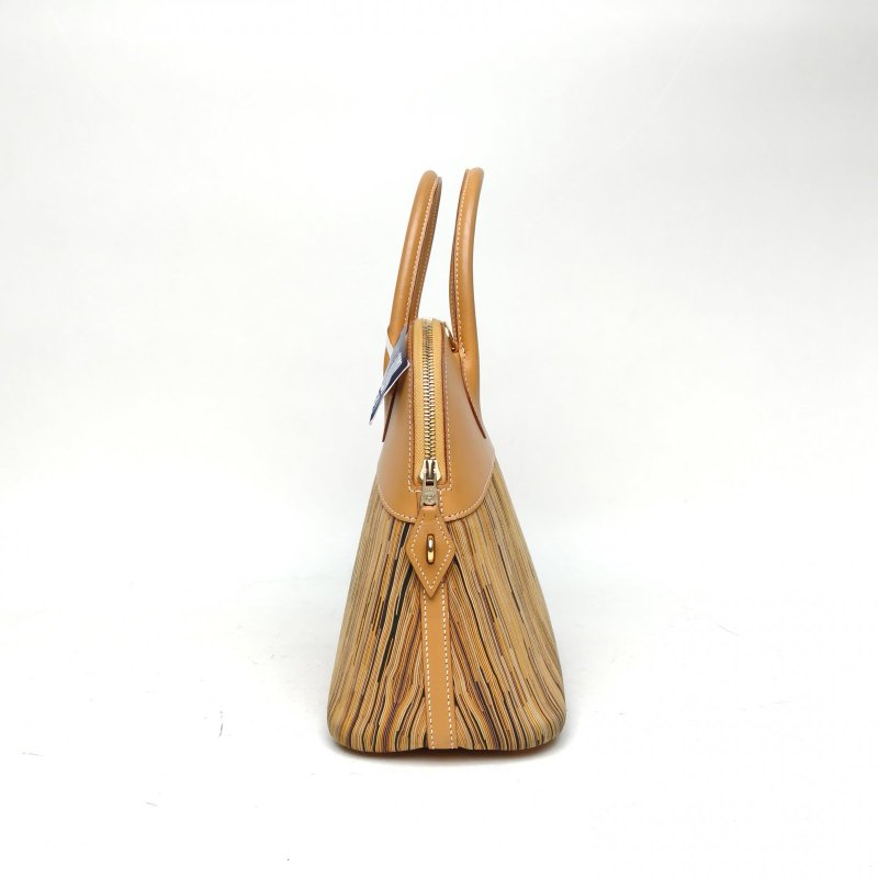 HERMES Bolide保齡球包31沙灘金羊切皮框D金扣肩背包-3