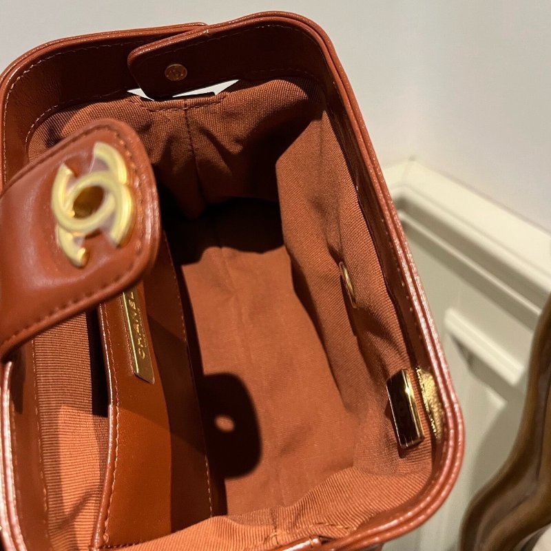 Chanel 24A焦糖色醫生包 芯片款18*12 99新配件塵袋-9