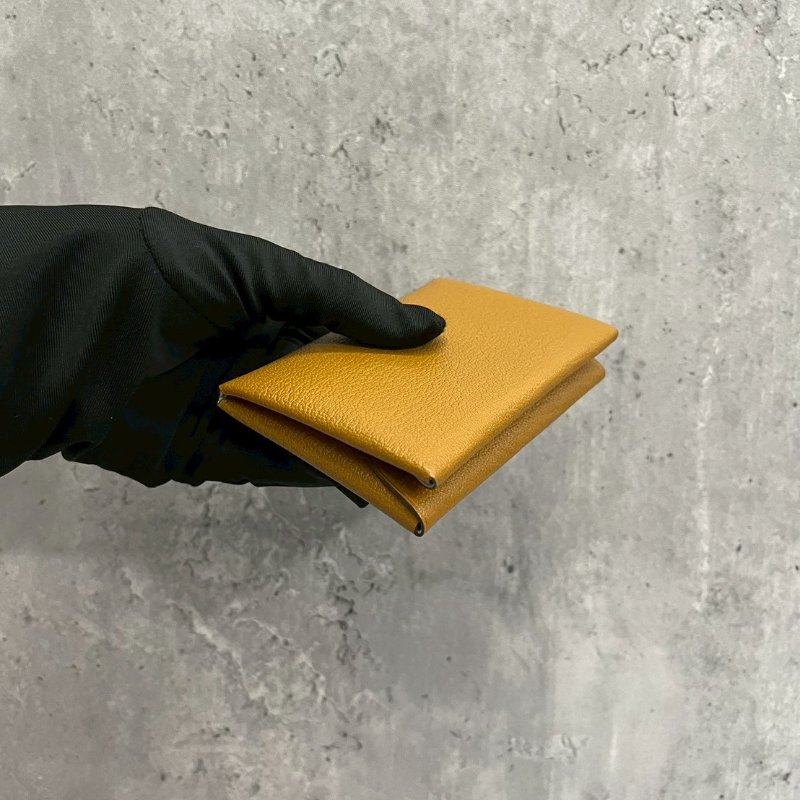 Hermes Calvi Duo焦糖色x氣泡綠B刻 山羊皮卡包-3