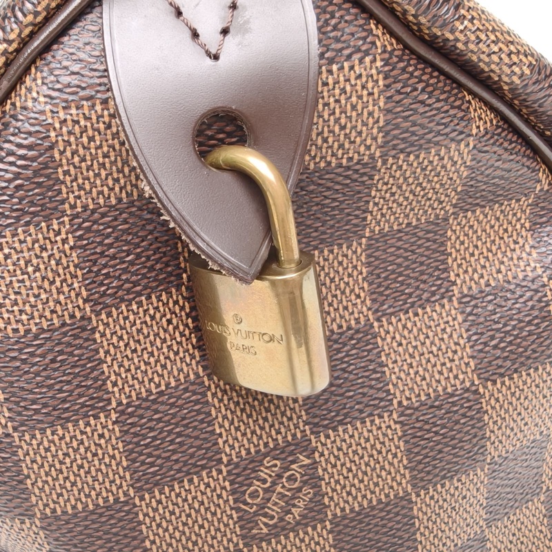 LOUIS VUITTON Speedy25無肩帶棕色棋盤格PVC2017-4