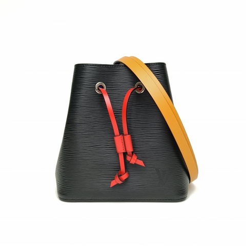 LOUIS VUITTON NÉONOÉ水桶包BB黑色EPI水波紋牛皮銀扣