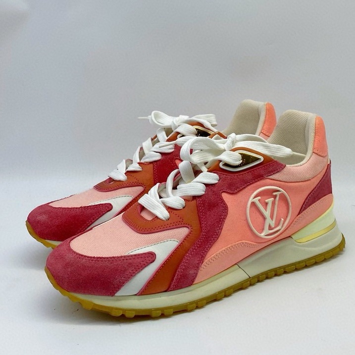 Louis Vuitton 路易威登 拼色粉色內增高運動鞋休閒鞋 37.5碼-0
