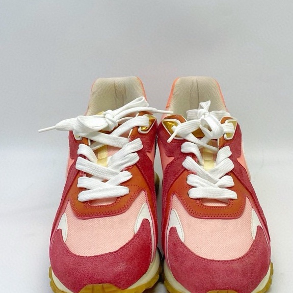 Louis Vuitton 路易威登 拼色粉色內增高運動鞋休閒鞋 37.5碼-5