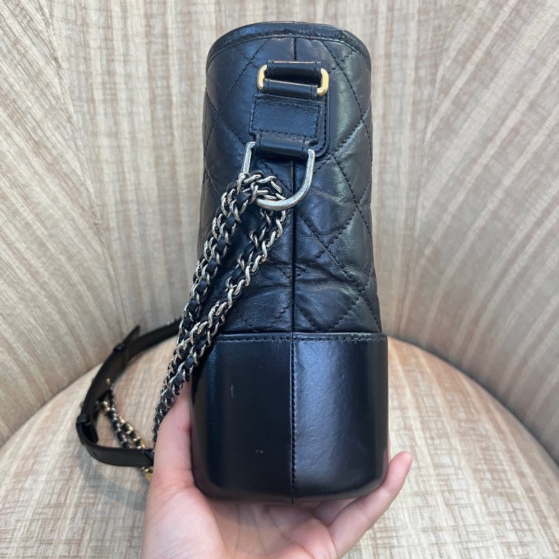 香奈兒/Chanel 黑金流浪中號鏈條肩背包-3