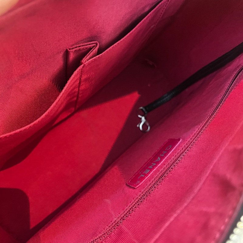 香奈兒/Chanel 黑金流浪中號鏈條肩背包-8