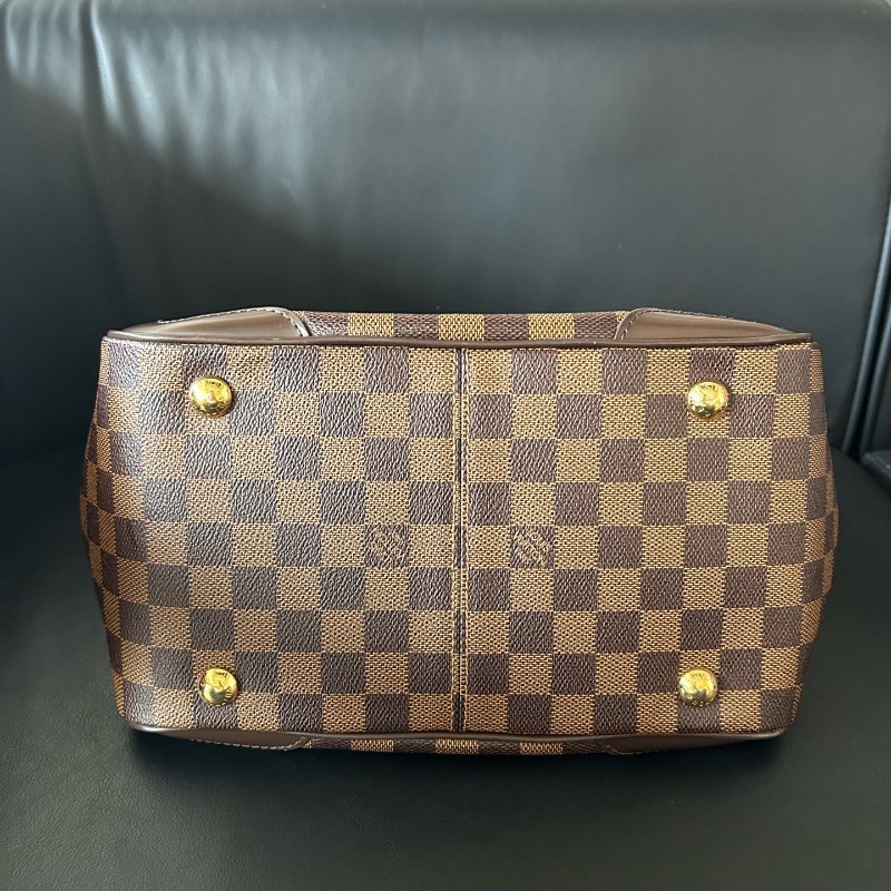 路易威登/Louis Vuitton 棕棋盤格手提包-4