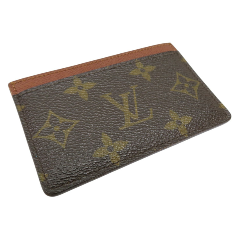 棕色 原花 PVC塗層帆布 卡片夾【LOUIS VUITTON LV 路易威登】 M61733-2