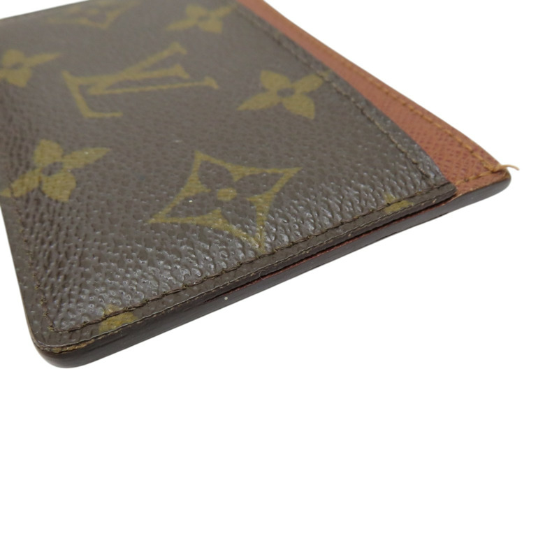 棕色 原花 PVC塗層帆布 卡片夾【LOUIS VUITTON LV 路易威登】 M61733-9