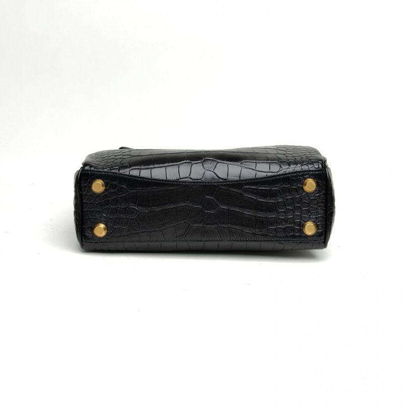 BALENCIAGA Rodeo小號29黑色牛皮金扣肩背包-4