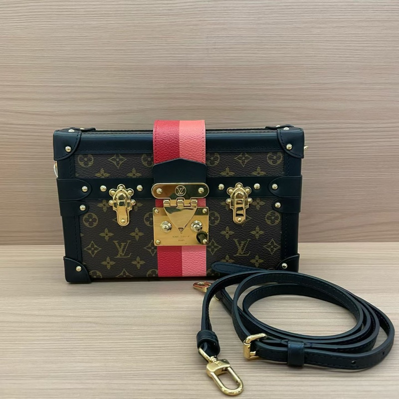 NO:C94 Louis Vuitton Petite 黑色老花硬盒子包 芯片款 尺寸底長20*高13*寬5.5 無附件-0