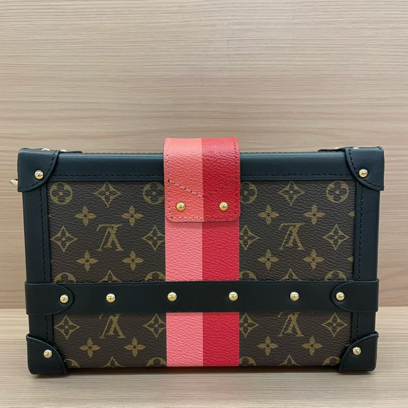NO:C94 Louis Vuitton Petite 黑色老花硬盒子包 芯片款 尺寸底長20*高13*寬5.5 無附件-1