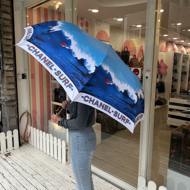 【赫蒂國際精品】Chanel 香奈兒Surf Line衝浪系列折疊傘 vintage-1