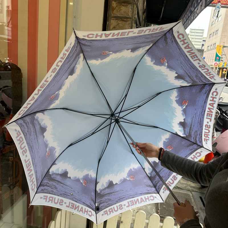 【赫蒂國際精品】Chanel 香奈兒Surf Line衝浪系列折疊傘 vintage-2