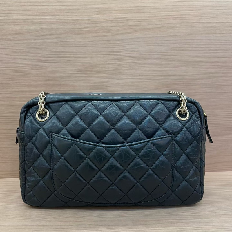 NO:D34 Chanel 香奈兒 黑色2.55相机包鏈條包 大號 2009年 12開 尺寸底長28*高17*寬9 有卡 無塵袋無盒子-1