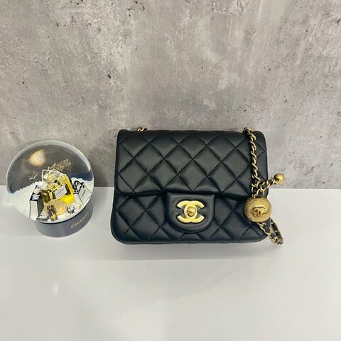 Chanel 金球方胖 硬底金片款