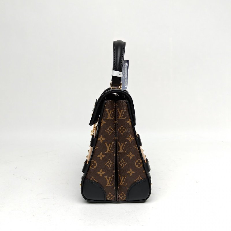 LOUIS VUITTON Trianon硬箱老花PVC金扣晶片肩背包-1