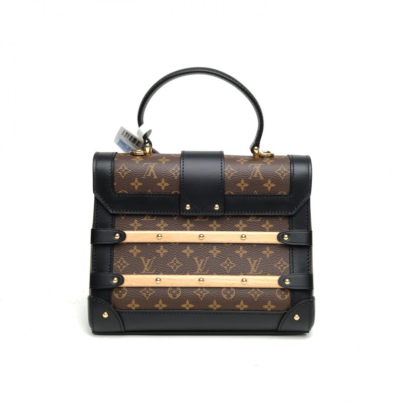LOUIS VUITTON Trianon硬箱老花PVC金扣晶片肩背包-2