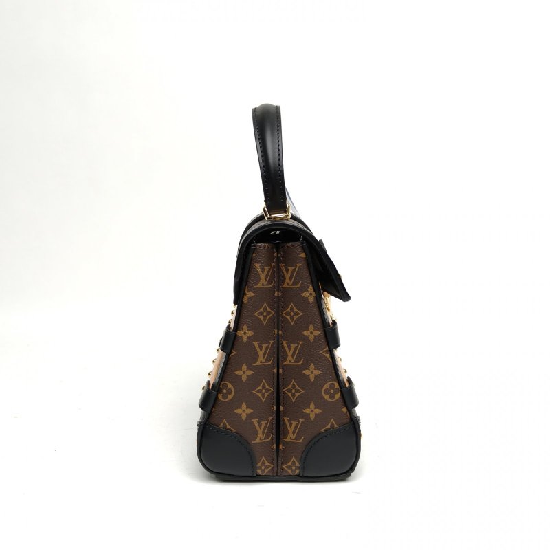 LOUIS VUITTON Trianon硬箱老花PVC金扣晶片肩背包-3