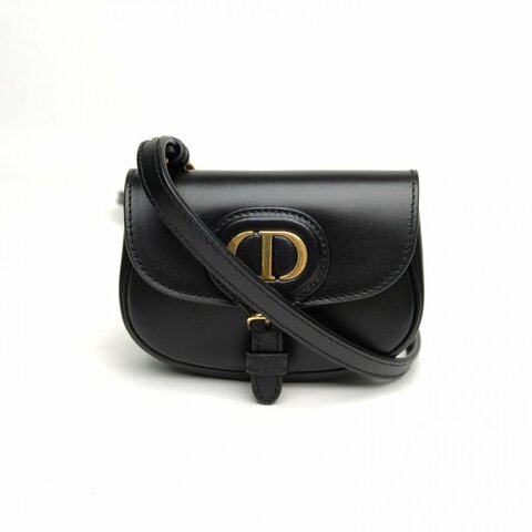 DIOR 黑色牛皮金扣DiorBobbymini肩背包