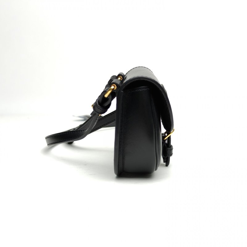 DIOR 黑色牛皮金扣DiorBobbymini肩背包-3