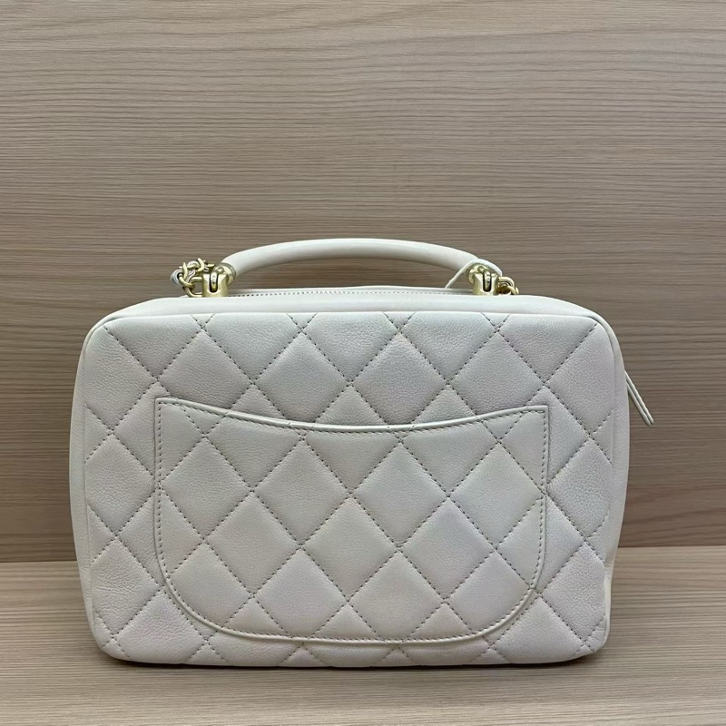 NO:D19 Chanel香奈兒 郵差包米色 牛皮中號 2019年 28開 手提單肩斜挎鏈條包 尺寸底長22*高15*寬8* 有卡 無塵袋無盒子-1