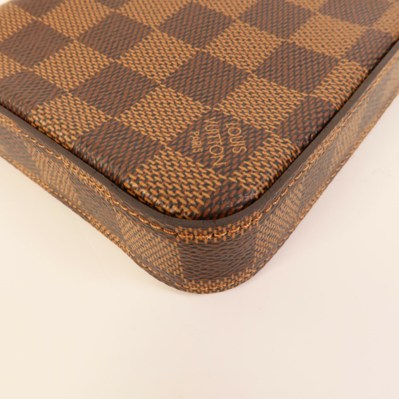 LOUIS VUITTON Damier Felice Pochette金扣鏈帶肩背袋-11