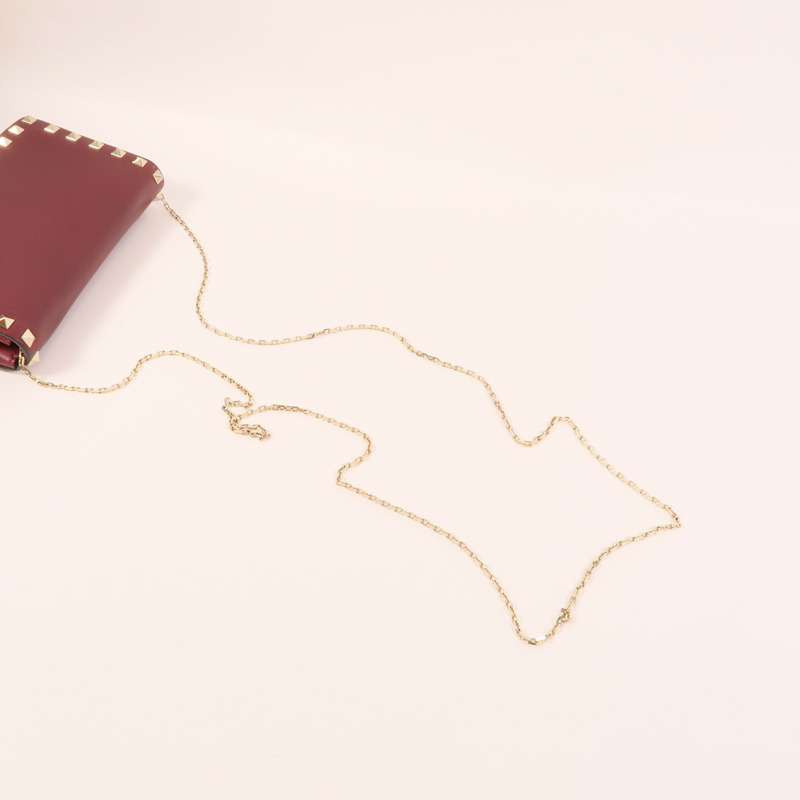 Valentino 牛皮皮革Chain Shoulder肩背袋-4