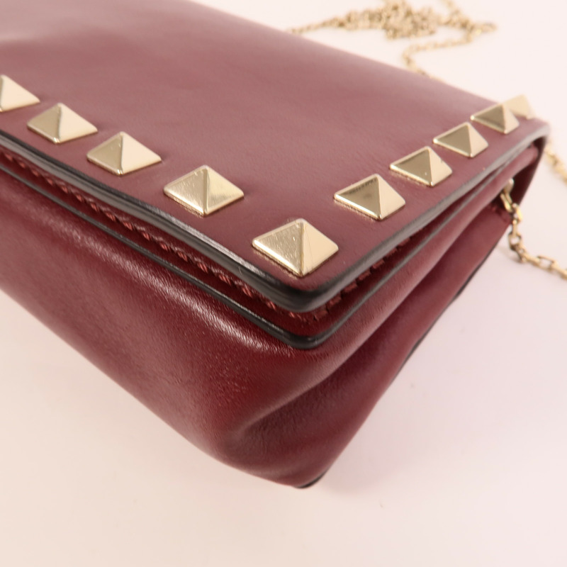 Valentino 牛皮皮革Chain Shoulder肩背袋-10