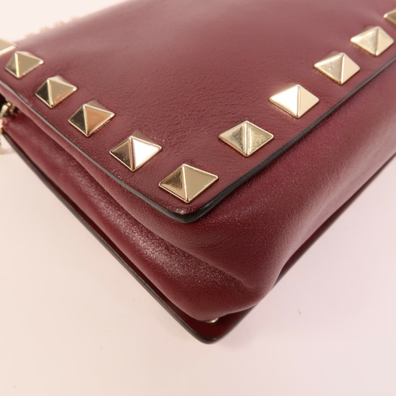 Valentino 牛皮皮革Chain Shoulder肩背袋-11