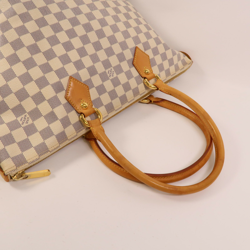 LOUIS VUITTON Damier Azur Saleya MM金扣肩背袋-5