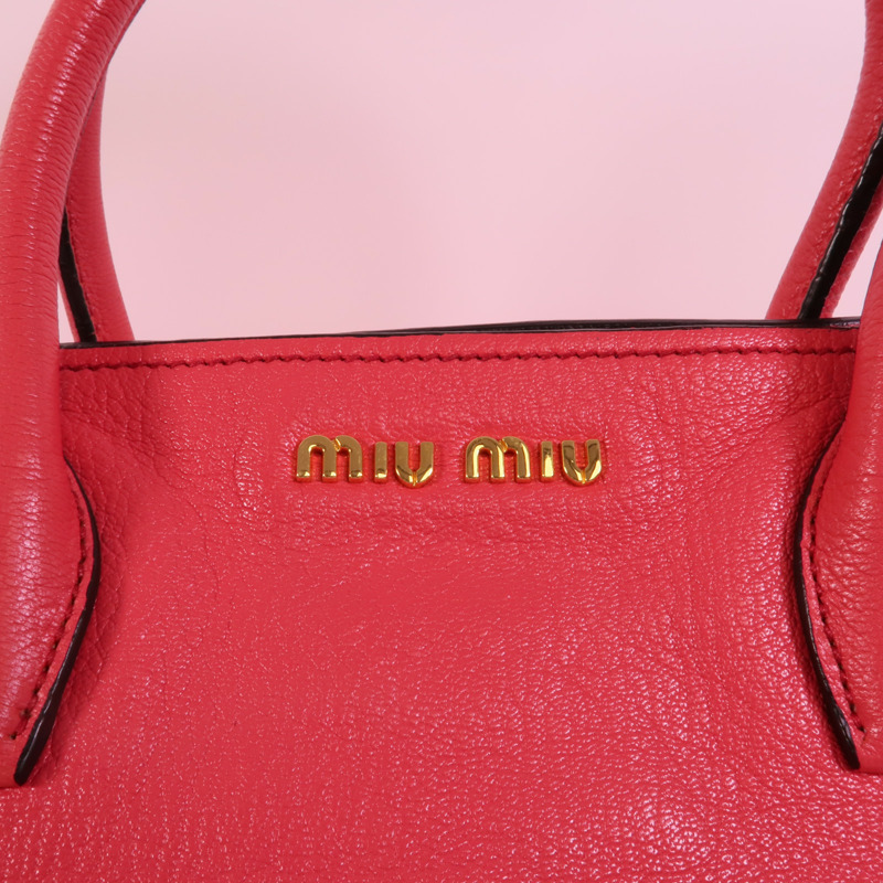 Miu Miu 牛皮皮革2 Way Shoulder手挽肩背兩用袋-8