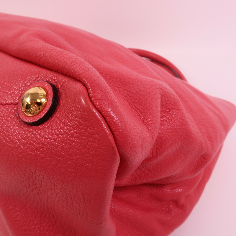 Miu Miu 牛皮皮革2 Way Shoulder手挽肩背兩用袋-14