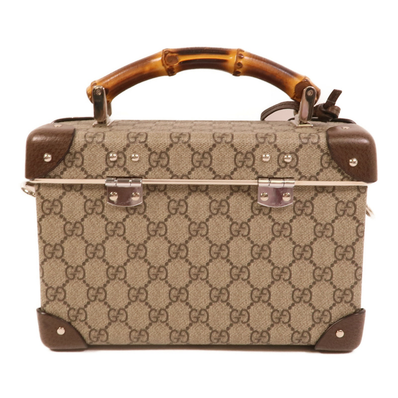 GUCCI 塗層帆布Globe Trotter GG Beauty Case手挽肩背兩用袋-1