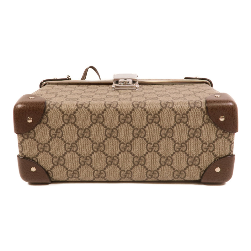 GUCCI 塗層帆布Globe Trotter GG Beauty Case手挽肩背兩用袋-3