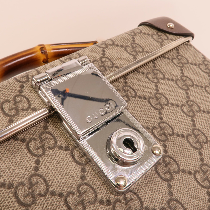 GUCCI 塗層帆布Globe Trotter GG Beauty Case手挽肩背兩用袋-7