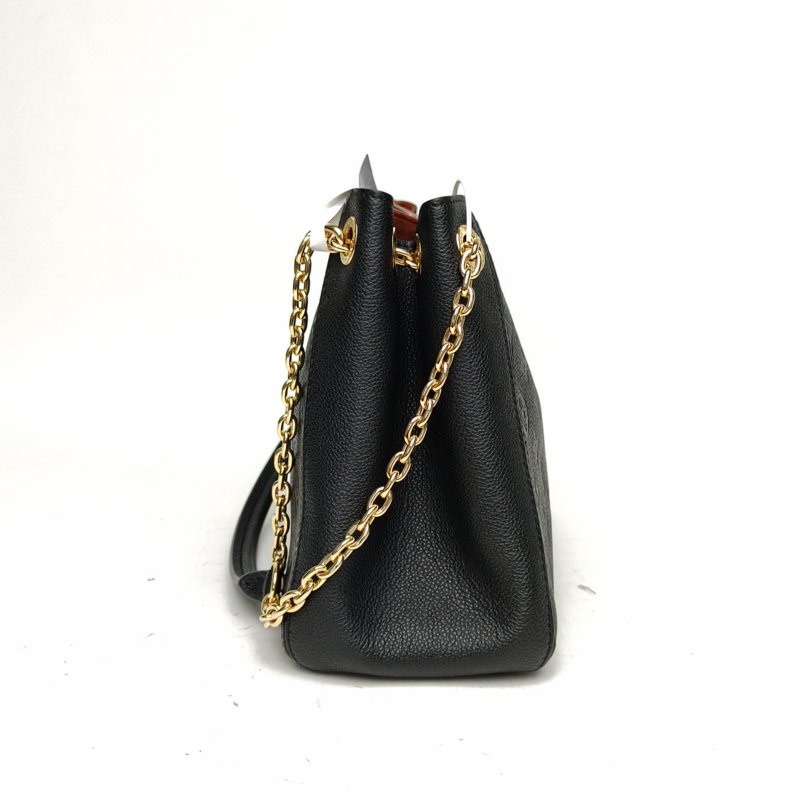 LOUIS VUITTON ANYTIME小號手袋黑色牛皮金扣晶片肩背包-1