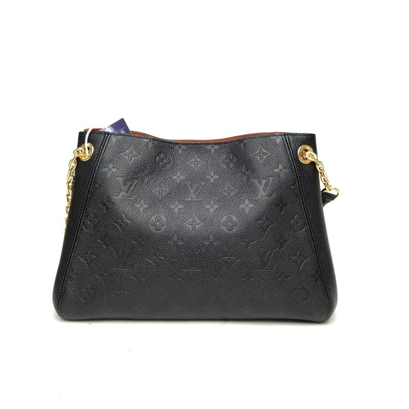 LOUIS VUITTON ANYTIME小號手袋黑色牛皮金扣晶片肩背包-2