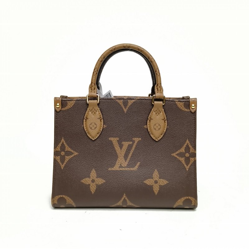 LOUIS VUITTON Onthego小號25二合一老花PVC金扣晶片肩背包-2