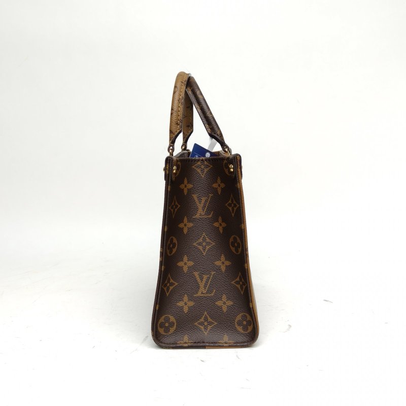 LOUIS VUITTON Onthego小號25二合一老花PVC金扣晶片肩背包-3