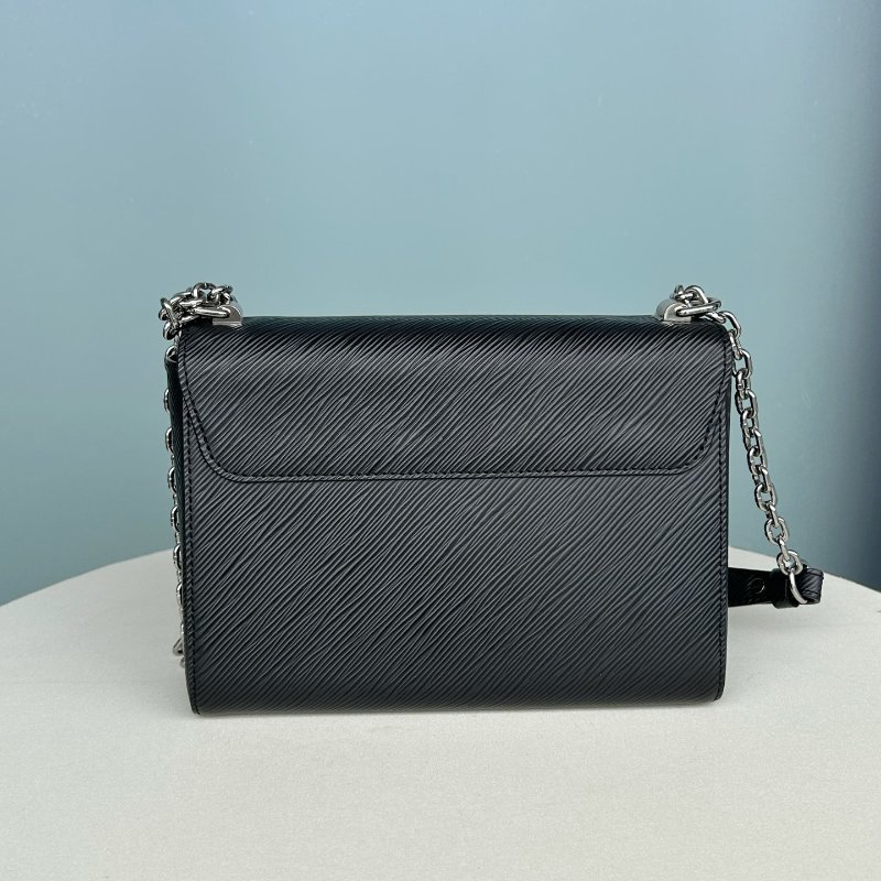 芯片款 路易威登/Louis Vuitton 中號黑色水波紋Twist 鏈條包-1